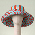 Gorro Reversible LEO celeste-marrón