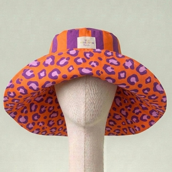 Gorro Reversible LEO naranja/morado