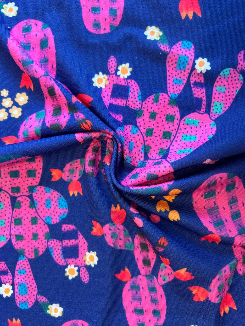 Turbante #1 - Cactus azul/rosa